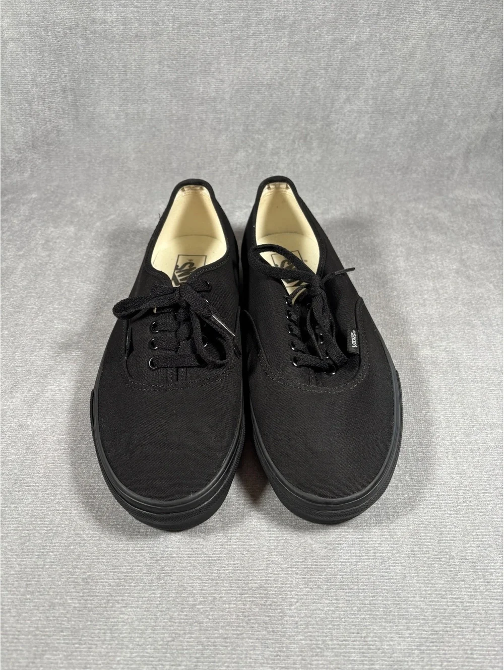 Vans Authentic Black Low Top Shoes Mens 8.5 Womens 10 Canvas Skate Sneaker